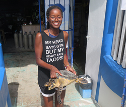 Marsha With Turtle